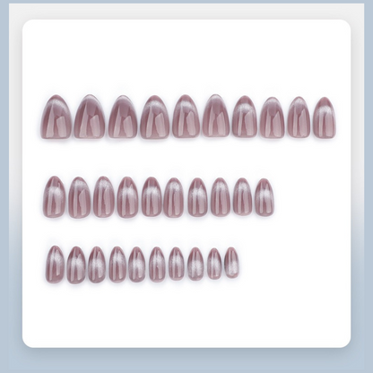 Set of nail tips on a white background